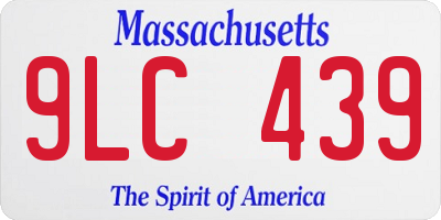 MA license plate 9LC439