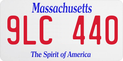 MA license plate 9LC440