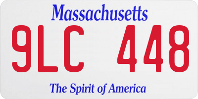 MA license plate 9LC448