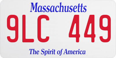MA license plate 9LC449