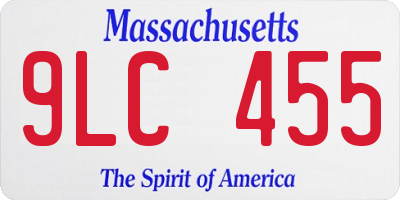 MA license plate 9LC455