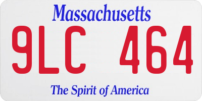MA license plate 9LC464