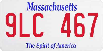 MA license plate 9LC467