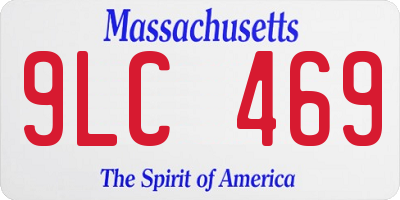 MA license plate 9LC469