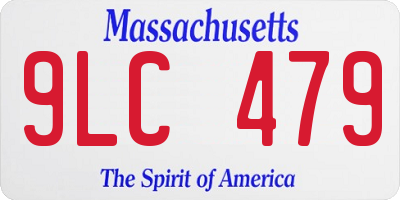 MA license plate 9LC479