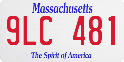 MA license plate 9LC481