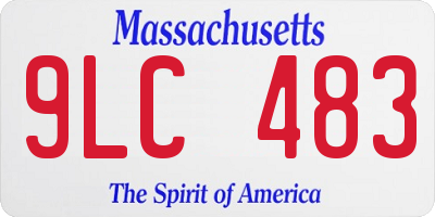 MA license plate 9LC483