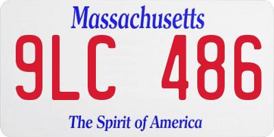 MA license plate 9LC486