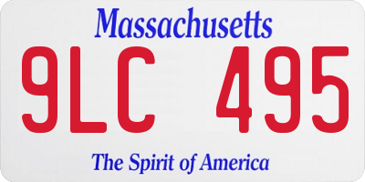 MA license plate 9LC495