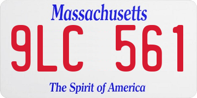 MA license plate 9LC561