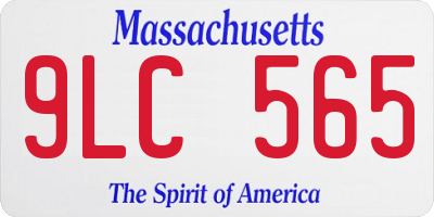 MA license plate 9LC565