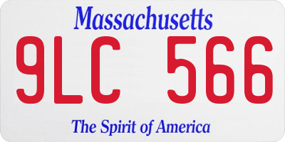 MA license plate 9LC566