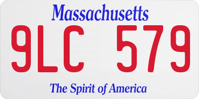 MA license plate 9LC579