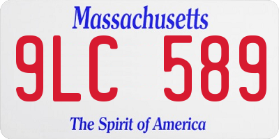 MA license plate 9LC589