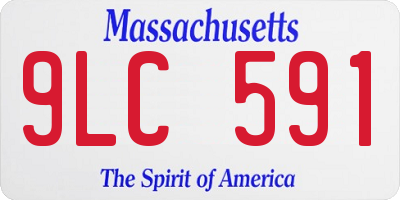 MA license plate 9LC591