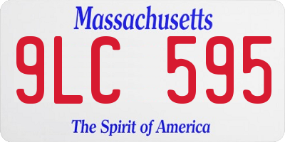 MA license plate 9LC595