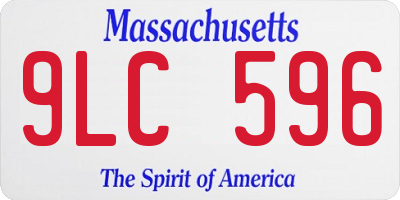 MA license plate 9LC596