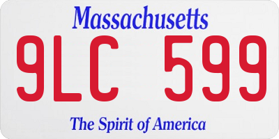 MA license plate 9LC599