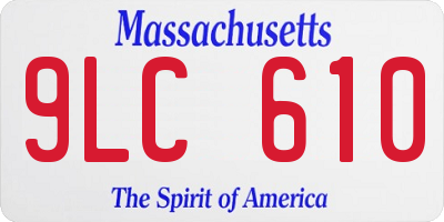 MA license plate 9LC610