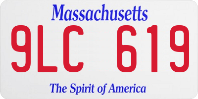MA license plate 9LC619