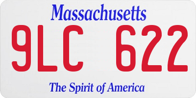 MA license plate 9LC622