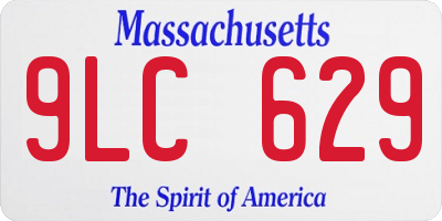 MA license plate 9LC629