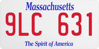 MA license plate 9LC631