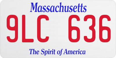 MA license plate 9LC636