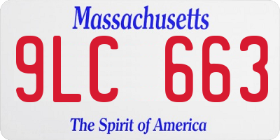 MA license plate 9LC663