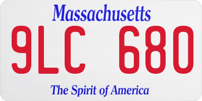 MA license plate 9LC680