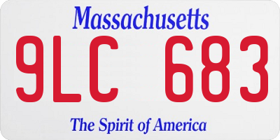 MA license plate 9LC683