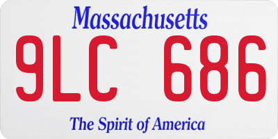 MA license plate 9LC686