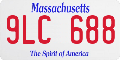 MA license plate 9LC688