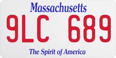 MA license plate 9LC689