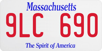 MA license plate 9LC690