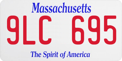 MA license plate 9LC695