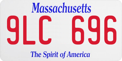 MA license plate 9LC696