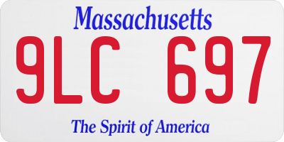 MA license plate 9LC697