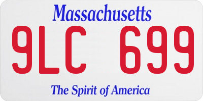 MA license plate 9LC699
