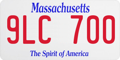 MA license plate 9LC700