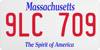 MA license plate 9LC709