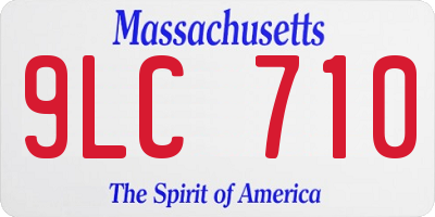 MA license plate 9LC710