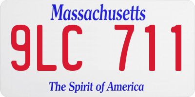 MA license plate 9LC711