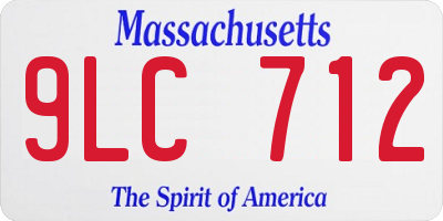 MA license plate 9LC712