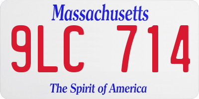 MA license plate 9LC714