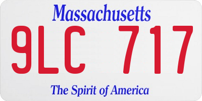 MA license plate 9LC717