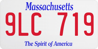 MA license plate 9LC719