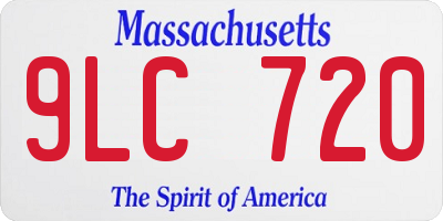 MA license plate 9LC720