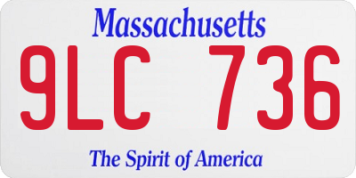 MA license plate 9LC736