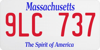 MA license plate 9LC737